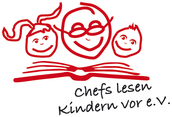 Logo des Vereins „Chefs lesen Kindern vor e.V.”